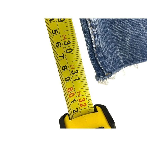 Zara Women Jeans EU 44 US 12 Straight Blue Denim Distressed Raw Hem 6164/178 NWT - Picture 8 of 9